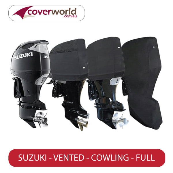 Outboard Motor Covers for Suzuki Engines in Full Cowling and Vented