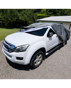 Premium outdoor car cover for utes/4wd/trucks. Suits single cab / extra cab / dual cab with ute tray Toyota Landcruiser 70 / Ford Ranger Raptor / Isuzu Dmax / Mercedes X Class Ute