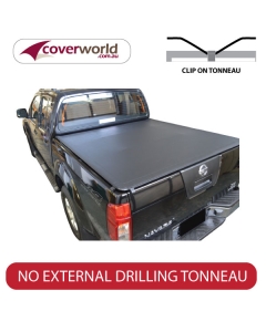 nissan navara d40 rx dual cab -  soft tonneau cover - clip on