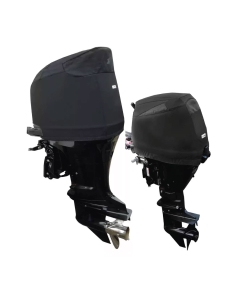 Black Suzuki outboard motor cover - vented for use while motor running -  Buy online from Coverworld Sunshine Coast. Suits suzuki outboard motors DF100A, DF115A, DF140A - 4 CYL 2.0L, DF115BG, DF140BG - 4 CYL 2.0L, DF140, DF150, DF200AP - 2.7 & 2.8L, DF150