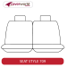Rear / 3rd Row Seat Covers - Made to Order - Neoprene
