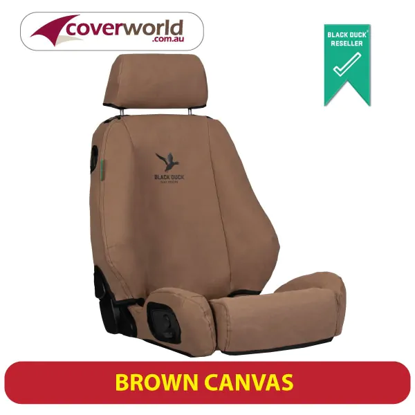 Hilux SR and SR5 Seat Covers Black Duck Canvas Dual Cab Oct