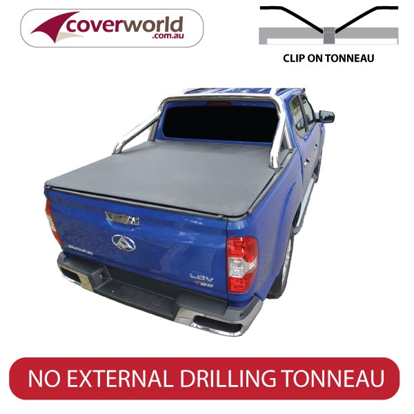 ldv t60 luxe - dual cab -  soft tonneau cover - clip on