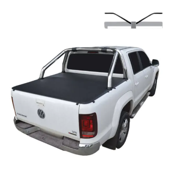 Tri-Fold Soft Tonneau Cover For VW Amarok Double Cab 2015-2020 - Black
