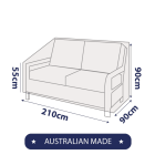 Outdoor weather protection cover for outside furniture - Coverworld Custom Covers made in Australia range of sofa covers
