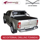 toyota hilux dual cab -  soft tonneau cover - clip on