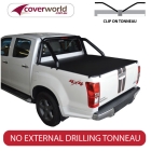 isuzu d-max  crew cab -  soft tonneau cover - clip on