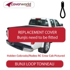 vw amarok - dual cab -  soft tonneau cover - replacement bunji