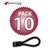 Pack of 10 Bunji Loops and Rivets - Standard Bunji Loop 150 (Nominal Length 80mm)