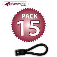 Pack of 15 Bunji Loops and Rivets - Standard Bunji Loop 190 (Nominal Length 95mm)