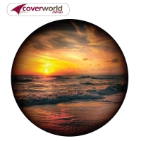 Printed Spare Tyre - Wheel Cover - Beach with Sunset