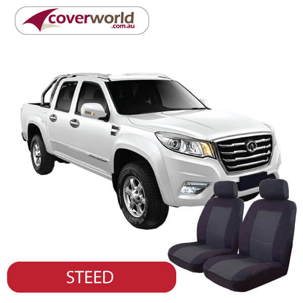 Great Wall® Steed Ute Seat Covers canvas Neoprene Sheepskin Lambswool